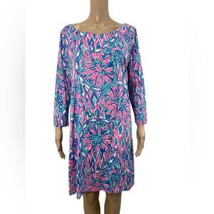 Lilly Pulitzer Tiki Pink Shake It Up Vibrant Summer Dress Size XL